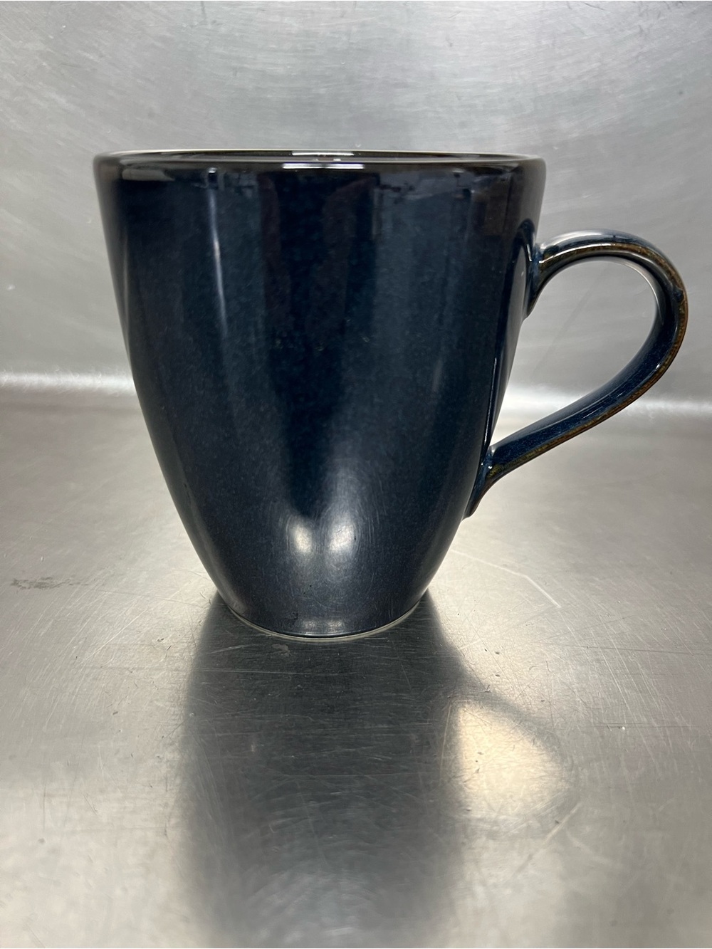 Mikasa Cobalt Blue Coffee Mug with Brown Lining - VGUC